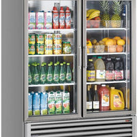 Turbo Air - Super Deluxe 54" Bottom Mounted Glass Doors Reach-In Refrigerator with LED Lighting - TSR-49GSD-N (ETA 5-6 Weeks)