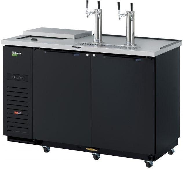 Turbo Air - Super Deluxe 58.6" Black Club Top Beer Dispenser - TCB-2SBD-N6 (ETA 5-6 Weeks)