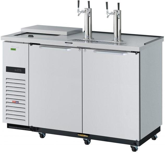 Turbo Air - Super Deluxe 58.6" Silver Club Top Beer Dispenser - TCB-2SDD-N6 (ETA 5-6 Weeks)