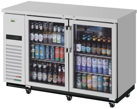 Turbo Air - Super Deluxe 58.75" Silver Back Bar Cooler with 2 Glass Doors - TBB-2SGSD-N (ETA 5-6 Weeks)