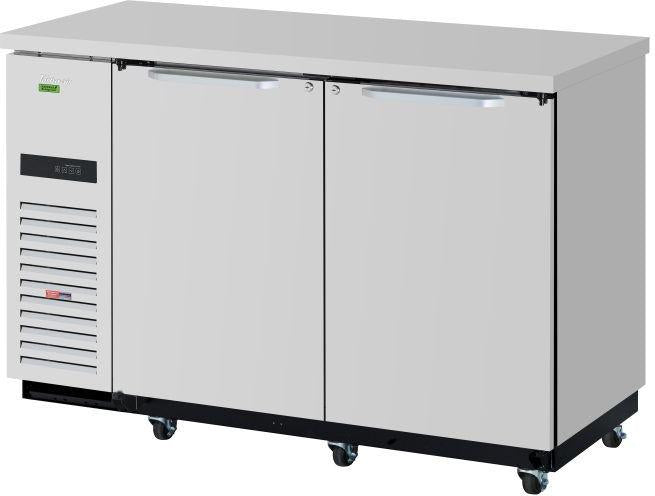 Turbo Air - Super Deluxe 58.75" Silver Back Bar Cooler with 2 Solid Doors - TBB-2SSD-N6 (ETA 5-6 Weeks)