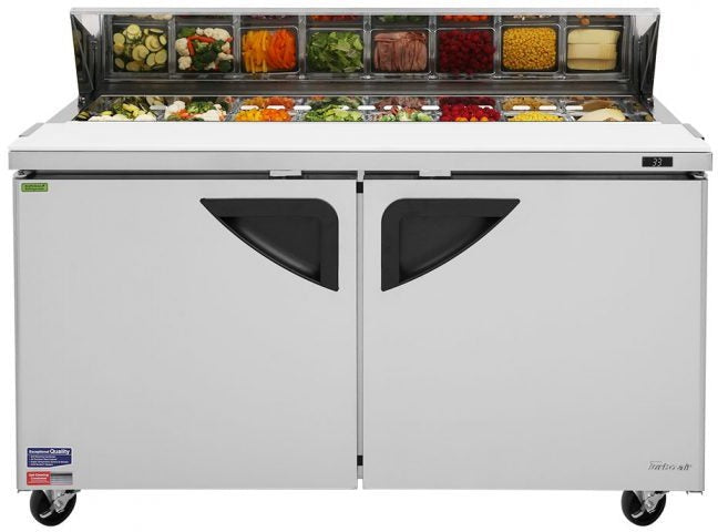 Turbo Air - Super Deluxe 60" Refrigerated Sandwich Prep Table with 2 Doors - TST-60SD-N (ETA 5-6 Weeks)