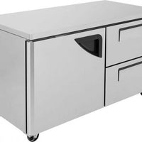 Turbo Air - Super Deluxe 60" Undercounter Refrigerator with 2 Drawers and 1 Solid Door - TUR-60SD-D2-N (ETA 5-6 Weeks)