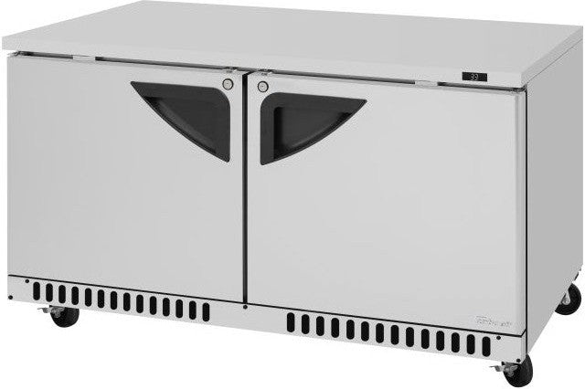 Turbo Air - Super Deluxe 60" Undercounter Refrigerator with Front Breathing Airflow and 2 Solid Doors - TUR-60SD-FB-N (ETA 5-6 Weeks)