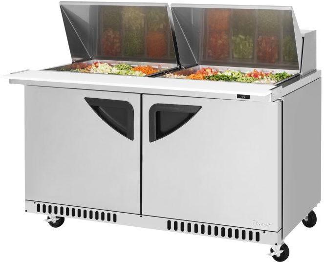 Turbo Air - Super Deluxe 60.25" 2 Door Mega Top Refrigerated Sandwich Prep Table with Front Breathing Airflow - TST-60SD-24-FB-N (ETA 5-6 Weeks)