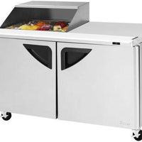 Turbo Air - Super Deluxe 60.25" 2 Door Mega Top Refrigerated Sandwich Prep Table with Slide-Back Lid - TST-60SD-12M-N-SL(-LW) (ETA 5-6 Weeks)