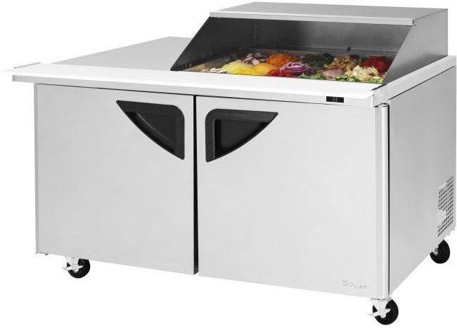 Turbo Air - Super Deluxe 60.25" 2 Door Mega Top Refrigerated Sandwich Prep Table with Specify Side of Work Station - TST-60SD-18M-N-SL(-LW) (ETA 5-6 Weeks)
