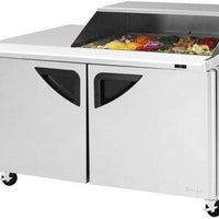 Turbo Air - Super Deluxe 60.25" 2 Door Mega Top Refrigerated Sandwich Prep Table with Specify Side of Work Station - TST-60SD-18M-N-SL(-LW) (ETA 5-6 Weeks)