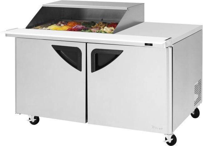 Turbo Air - Super Deluxe 60.25" 2 Door Mega Top Refrigerated Sandwich Prep Table with Specify Side of Work Station - TST-60SD-18M-N-SL(-LW) (ETA 5-6 Weeks)