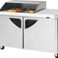 Turbo Air - Super Deluxe 60.25" 2 Door Mega Top Refrigerated Sandwich Prep Table with Specify Side of Work Station - TST-60SD-18M-N-SL(-LW) (ETA 5-6 Weeks)