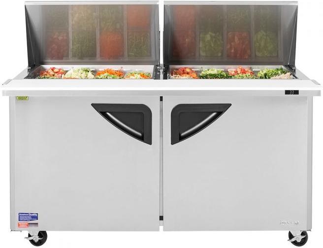 Turbo Air - Super Deluxe 60.25" 2 Swing Door Mega Top Refrigerated Sandwich Prep Table - TST-60SD-24-N (ETA 5-6 Weeks)