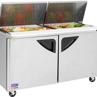Turbo Air - Super Deluxe 60.25" 2 Swing Door Mega Top Refrigerated Sandwich Prep Table - TST-60SD-24-N (ETA 5-6 Weeks)