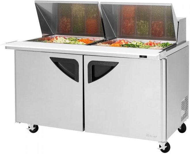 Turbo Air - Super Deluxe 60.25" 2 Swing Door Mega Top Refrigerated Sandwich Prep Table - TST-60SD-24-N (ETA 5-6 Weeks)