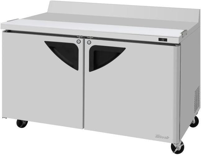 Turbo Air - Super Deluxe 60.25" Silver Two-Section Worktop Refrigerator with Cutting Board - TWR-60SD-N-CB (ETA 5-6 Weeks)