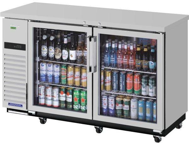 Turbo Air - Super Deluxe 61.2" Silver Narrow Back Bar Cooler with 2 Glass Doors - TBB-24-60SGSD-N (ETA 5-6 Weeks)