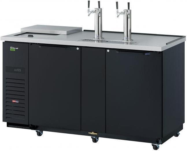 Turbo Air - Super Deluxe 69.2" Black Club Top Beer Dispenser - TCB-3SBD-N6 (ETA 5-6 Weeks)