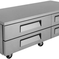 Turbo Air - Super Deluxe 72" Chef Base Refrigerator with 4 Drawers and Optional Extended Top - TCBE-72SDR-N (ETA 5-6 Weeks)