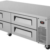 Turbo Air - Super Deluxe 72" Chef Base Refrigerator with 4 Drawers and Optional Extended Top - TCBE-72SDR-N (ETA 5-6 Weeks)