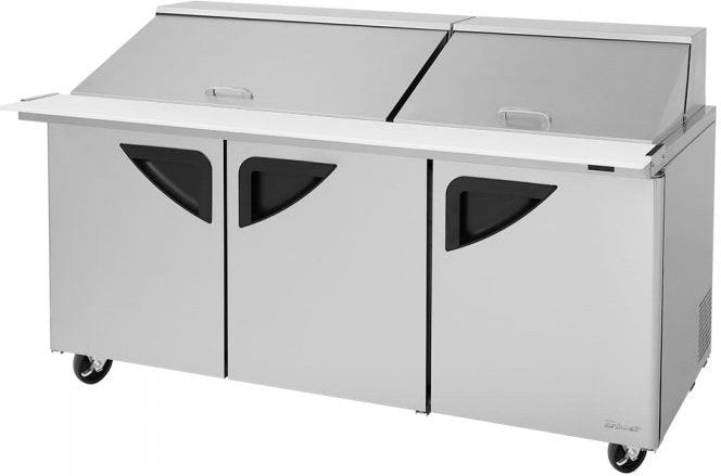 Turbo Air - Super Deluxe 72" Refrigerated Sandwich Prep Table with 3 Solid Doors - TST-72SD-30-N (ETA 5-6 Weeks)