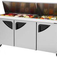Turbo Air - Super Deluxe 72" Refrigerated Sandwich Prep Table with 3 Solid Doors - TST-72SD-30-N (ETA 5-6 Weeks)