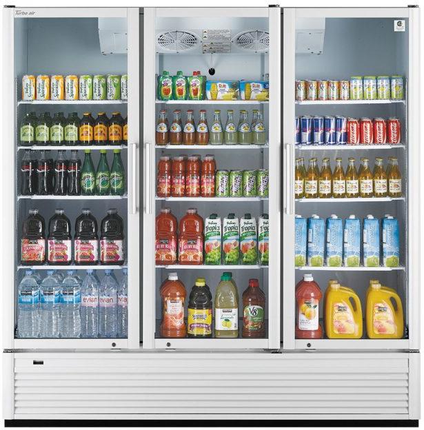 Turbo Air - Super Deluxe 78" Three Swing Glass Door Merchandiser with 12 Shelves Adjustable - TGM-72SDH-N (ETA 5-6 Weeks)