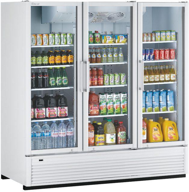 Turbo Air - Super Deluxe 78" Three Swing Glass Door Merchandiser with 12 Shelves Adjustable - TGM-72SDH-N (ETA 5-6 Weeks)