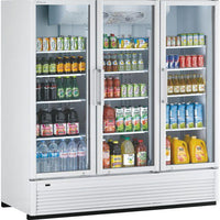 Turbo Air - Super Deluxe 78" Three Swing Glass Door Merchandiser with 12 Shelves Adjustable - TGM-72SDH-N (ETA 5-6 Weeks)