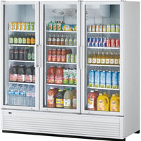 Turbo Air - Super Deluxe 78" Three Swing Glass Door Merchandiser with 12 Shelves Adjustable - TGM-72SDH-N (ETA 5-6 Weeks)