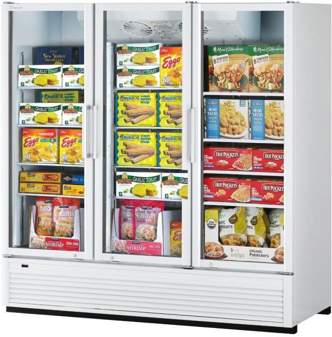 Turbo Air - Super Deluxe 78" White Three Swing Glass Doors Merchandisers Freezer - TGF-72SDH-N (ETA 5-6 Weeks)