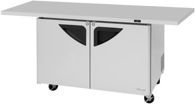 Turbo Air - Super Deluxe 78.4" Undercounter 2 Swing Solid Door Refrigerator - TUR-48SD-E-N (ETA 5-6 Weeks)