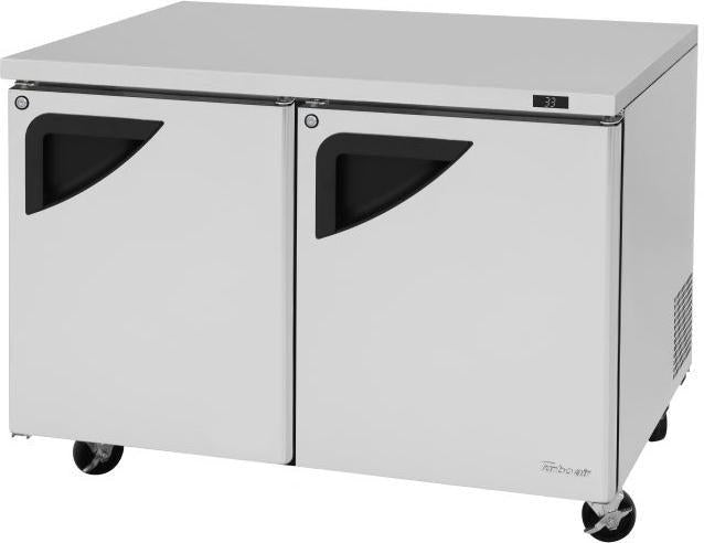 Turbo Air - Super Deluxe 78.4" Undercounter 2 Swing Solid Door Refrigerator With Front Breathing Airflow - TUR-48SD-FB-N (ETA 5-6 Weeks)