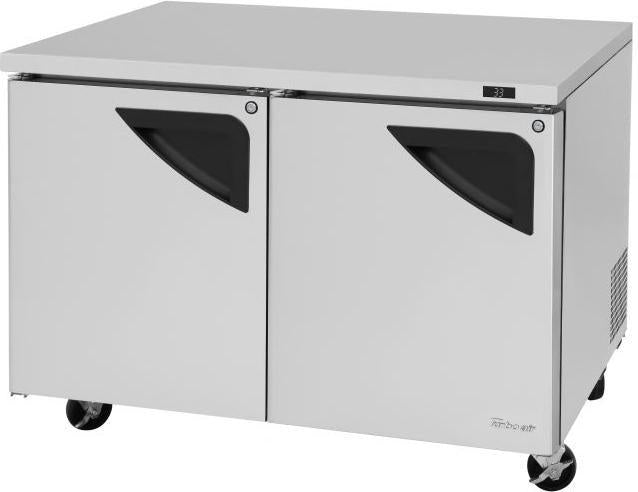 Turbo Air - Super Deluxe 78.4" Undercounter 2 Swing Solid Door Refrigerator With Front Breathing Airflow - TUR-48SD-FB-N (ETA 5-6 Weeks)