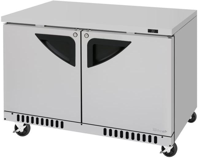 Turbo Air - Super Deluxe 78.4" Undercounter 2 Swing Solid Door Refrigerator With Front Breathing Airflow - TUR-48SD-FB-N (ETA 5-6 Weeks)