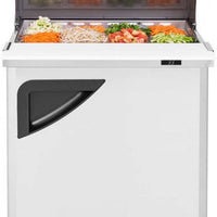 Turbo Air - Super Deluxe 8" Mega Top Refrigerated Sandwich Prep Table with 1 Solid Door - TST-28SD-12-N (ETA 5-6 Weeks)
