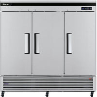 Turbo Air - Super Deluxe 82" Bottom Mounted Solid Door Reach-In Refrigerator with LED Lighting - TSR-72SD-N (ETA 5-6 Weeks)