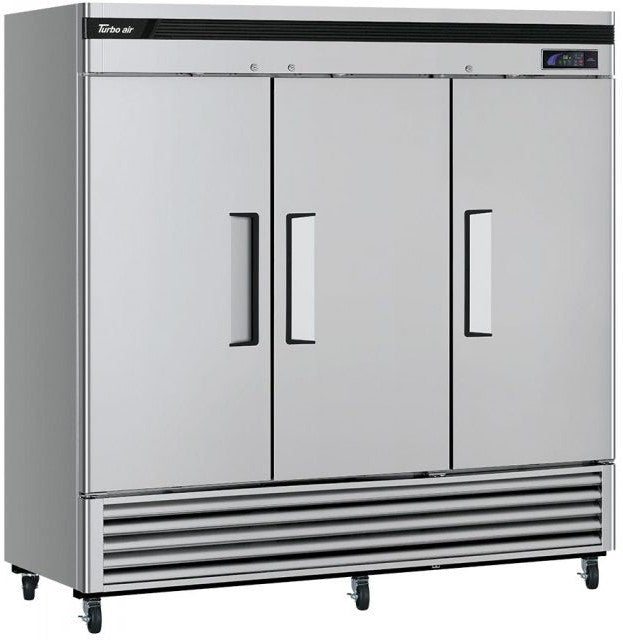 Turbo Air - Super Deluxe 82" Bottom Mounted Solid Door Reach-In Refrigerator with LED Lighting - TSR-72SD-N (ETA 5-6 Weeks)