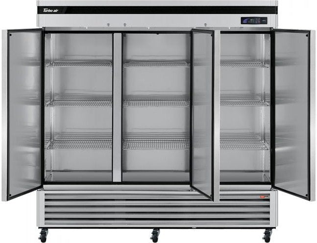 Turbo Air - Super Deluxe 82" Bottom Mounted Solid Door Reach-In Refrigerator with LED Lighting - TSR-72SD-N (ETA 5-6 Weeks)