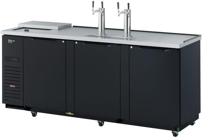 Turbo Air - Super Deluxe 90.2" Black Club Top Beer Dispenser - TCB-4SBD-N (ETA 5-6 Weeks)
