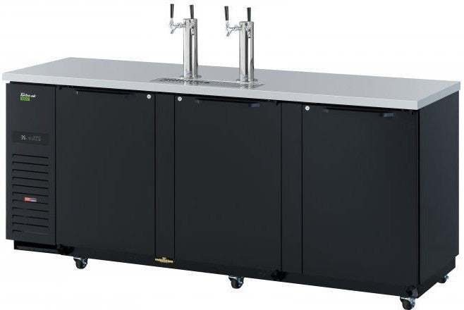 Turbo Air - Super Deluxe 90.25" Black Beer Dispenser with Double Tap - TBD-4SBD-N (ETA 5-6 Weeks)