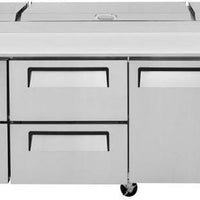 Turbo Air - Super Deluxe 93" 1 Solid Door Pizza Prep Table with 4 Drawers - TPR-93SD-D4-N (ETA 5-6 Weeks)