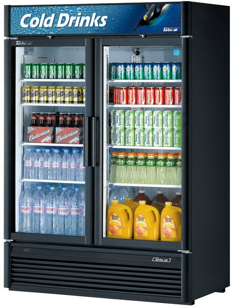 Turbo Air - Super Deluxe Series 54" Black Two Glass Door Refrigerated Merchandiser - TGM-47SDB-N (ETA 5-6 Weeks)