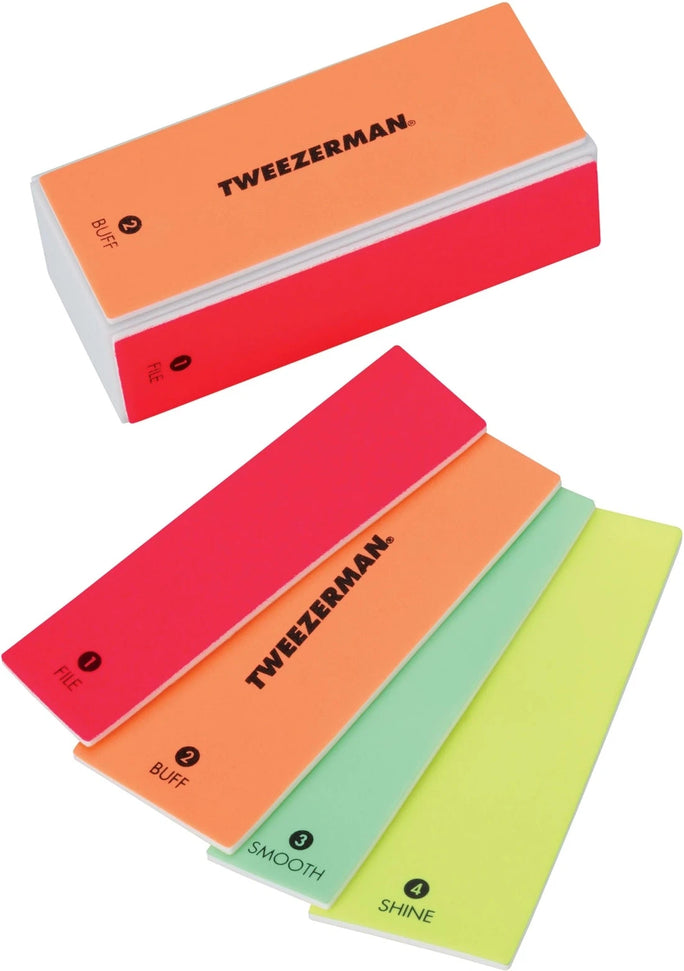 Tweezerman - 4-in-1 Neon File, Buff, Smooth & Shine Block - 1020793