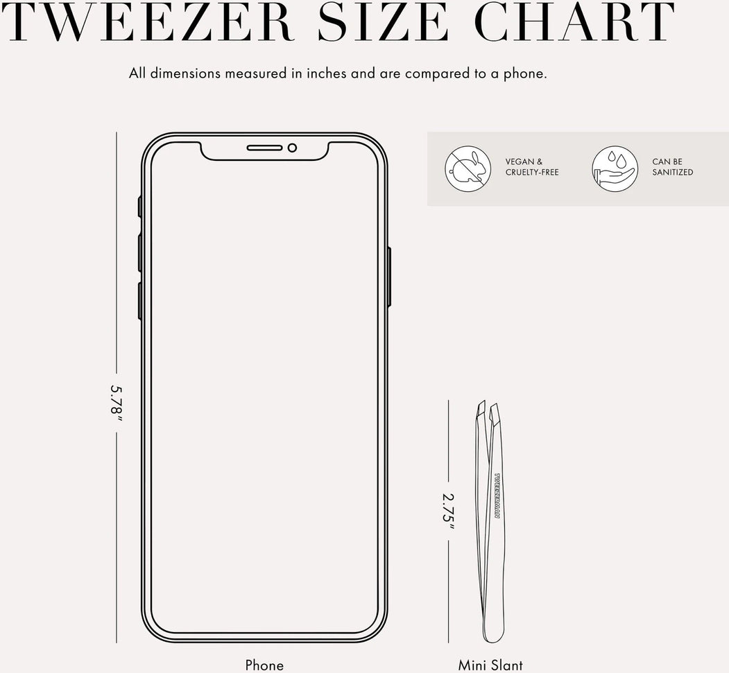 Tweezerman - Classic Stainless Steel Mini Slant Tweezer - 1005918
