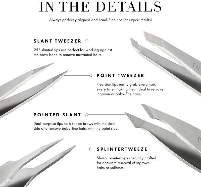 Tweezerman - Mini Oval Slant And Point Tweezers - 1023401