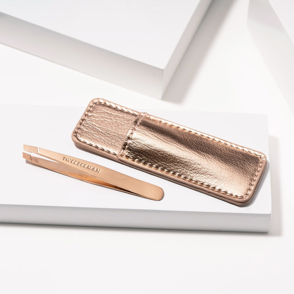Tweezerman - Rose Gold Mini Slant Tweezer With Case - 1005930