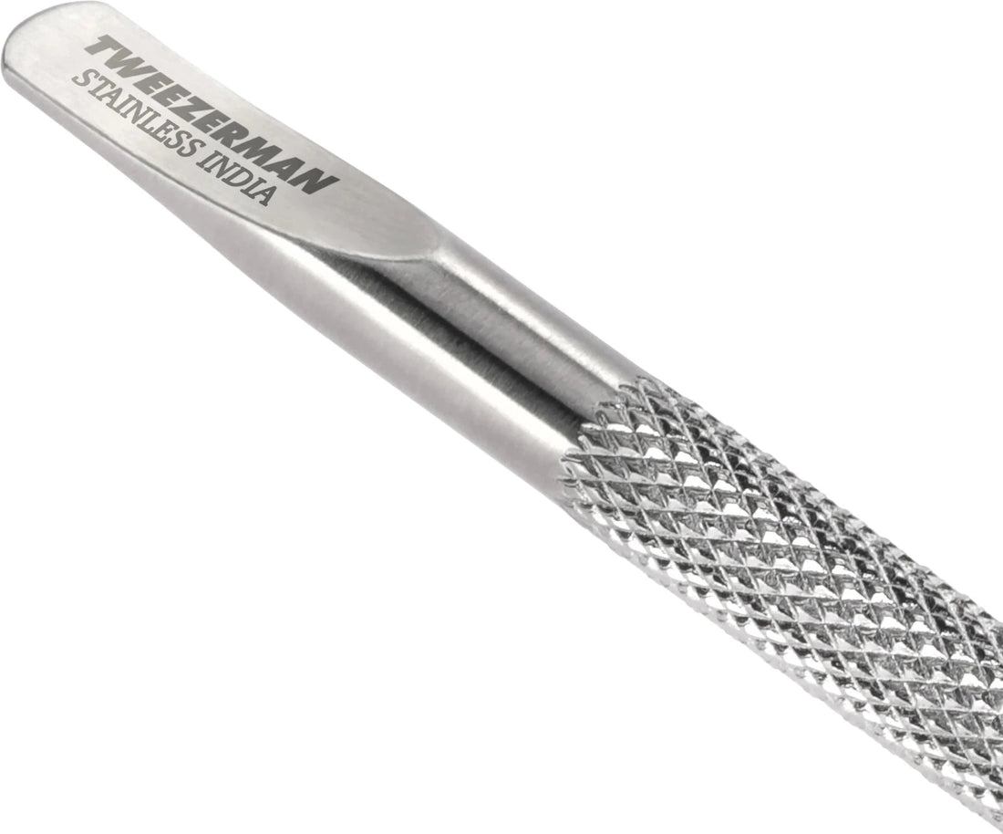 Tweezerman - Stainless Steel Silver Cuticle Pusher and Nail Cleaner - 1023388