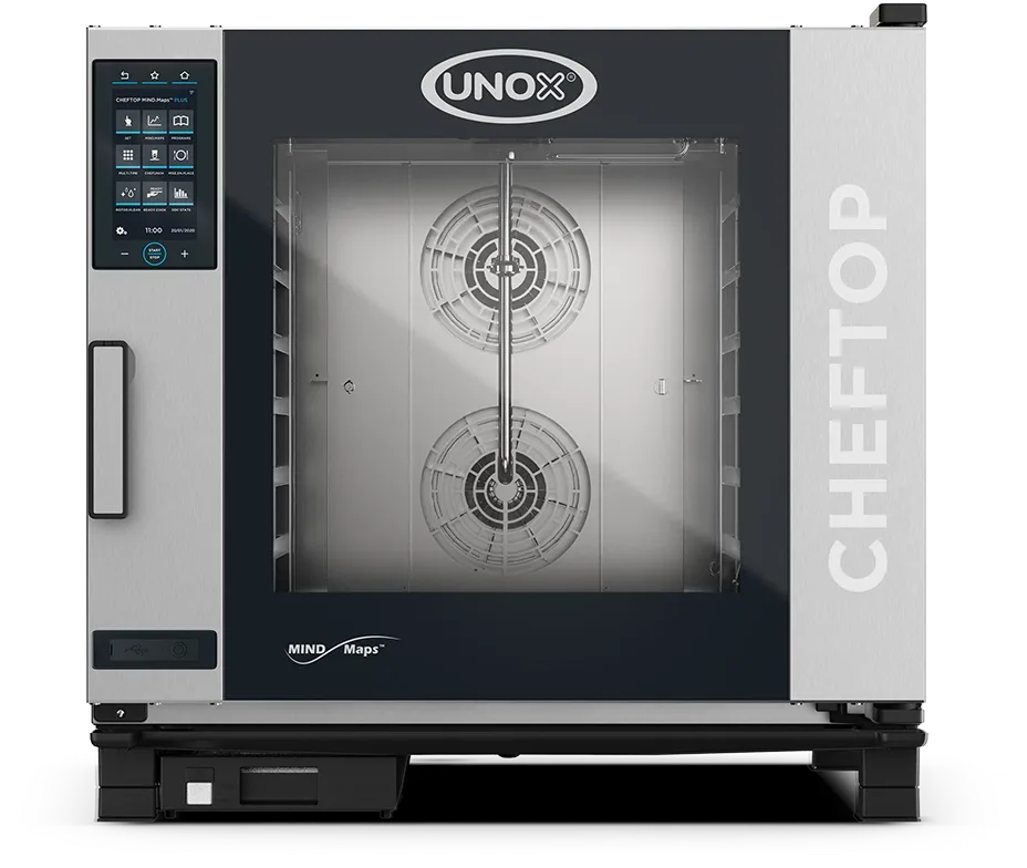 Unox - CHEFTOP MIND.Maps COUNTERTOP PLUS Electric 6 Trays GN 2/1 Combi Oven with Left-Hinged Door, 3Ph, 240V - XAVC-0621-EPLM
