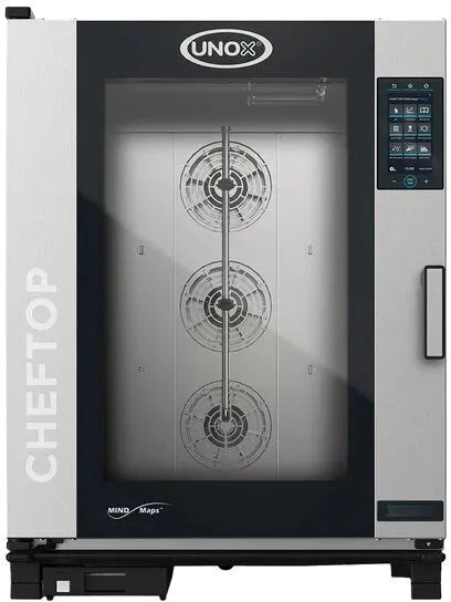 Unox - CHEFTOP MIND.Maps COUNTERTOP PLUS Natural Gas 10 Pan Full Size Combi Oven with Right-Hinged Door, 1Ph, 120V - XAVC-10FS-GPRM