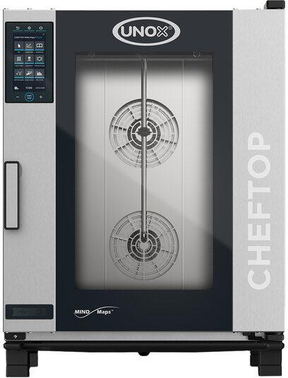 Unox - CHEFTOP MIND.Maps COUNTERTOP PLUS Natural Gas 10 Pan Half Size Combi Oven with Left-Hinged Door, 1Ph, 120V - XAVC-1011-GPLM