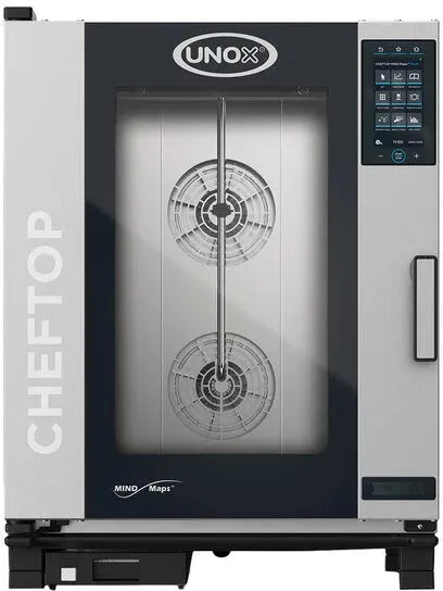 Unox - CHEFTOP MIND.Maps COUNTERTOP PLUS Natural Gas 10 Pan Half Size Combi Oven with Right-Hinged Door, 1Ph, 120V - XAVC-1011-GPRM